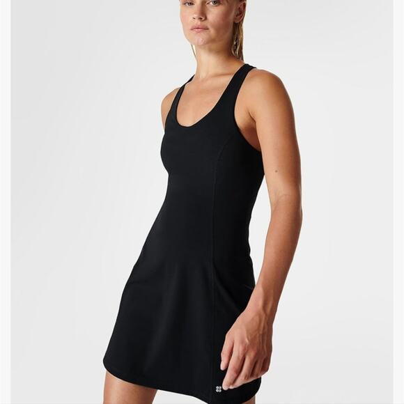 NEW Sweaty Betty Black Power Workout Racerback Athletic Dress - Picture 1 of 13